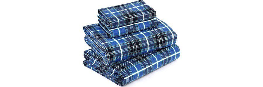 Ruvanti 100% Cotton 4-Piece Flannel Sheets - perfectextile