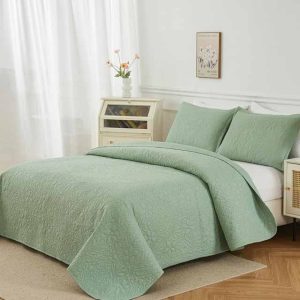 Ultrasonic FullQueen Quilt Set Bedspread Queen Size - perfectextile