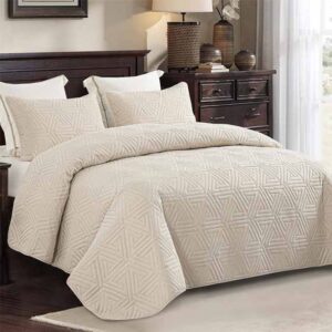Ultrasonic Geometric Quilts Bedding Set - perfectextile