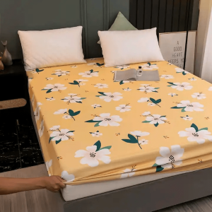 Spring summer girl bedding cover set fitted queen wholesale 100% polyester bed sheets floral