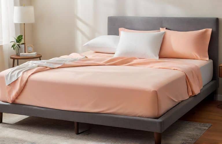 A split scene illustration comparing microfiber and peach skin home - perfectextile