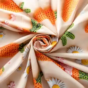 Carrot-themed Digital Printing Fabric