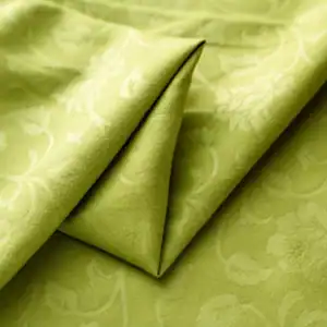 Floral Green Embossed Polyester Fabric