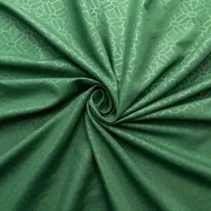 Draped Green Embossed Polyester Fabric