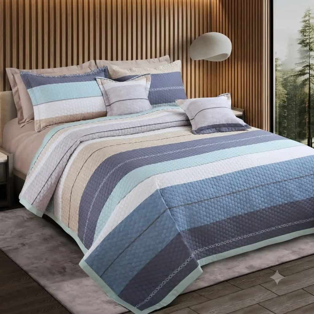 Ultrasonic & Quilted microfiber Fabric 3 Polyester quilted fabric for comforters and quilts