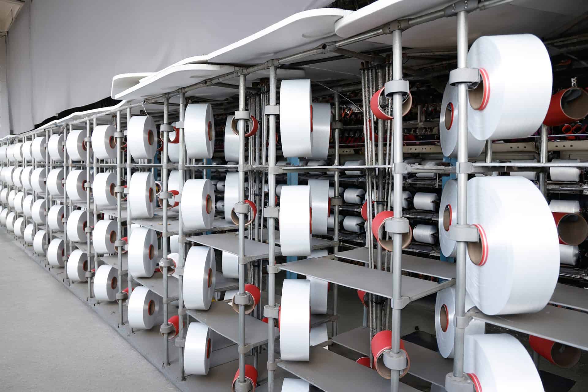 Manufacturing 8 DTY texturing process at the production facility