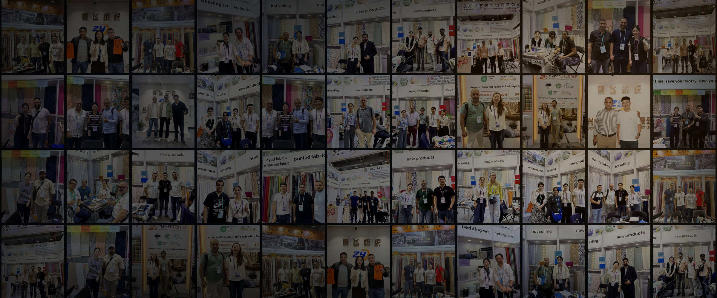 Trusted by fabric buyers worldwide customer photo wall