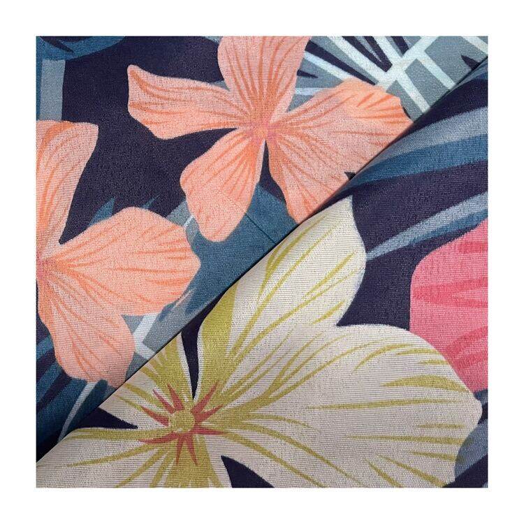 floral printed microfiber fabric pattern