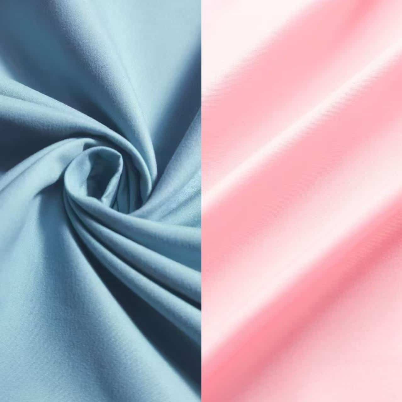 Matte and shiny polyester fabric surface comparison