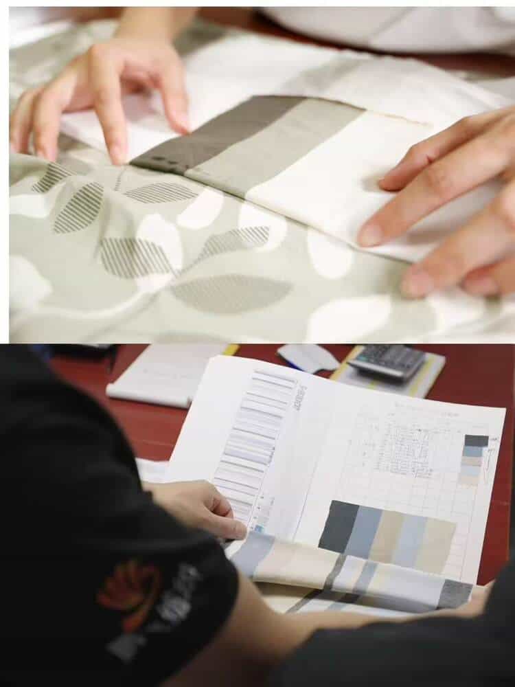 fabric color matching and inspection record for printed microfiber fabric