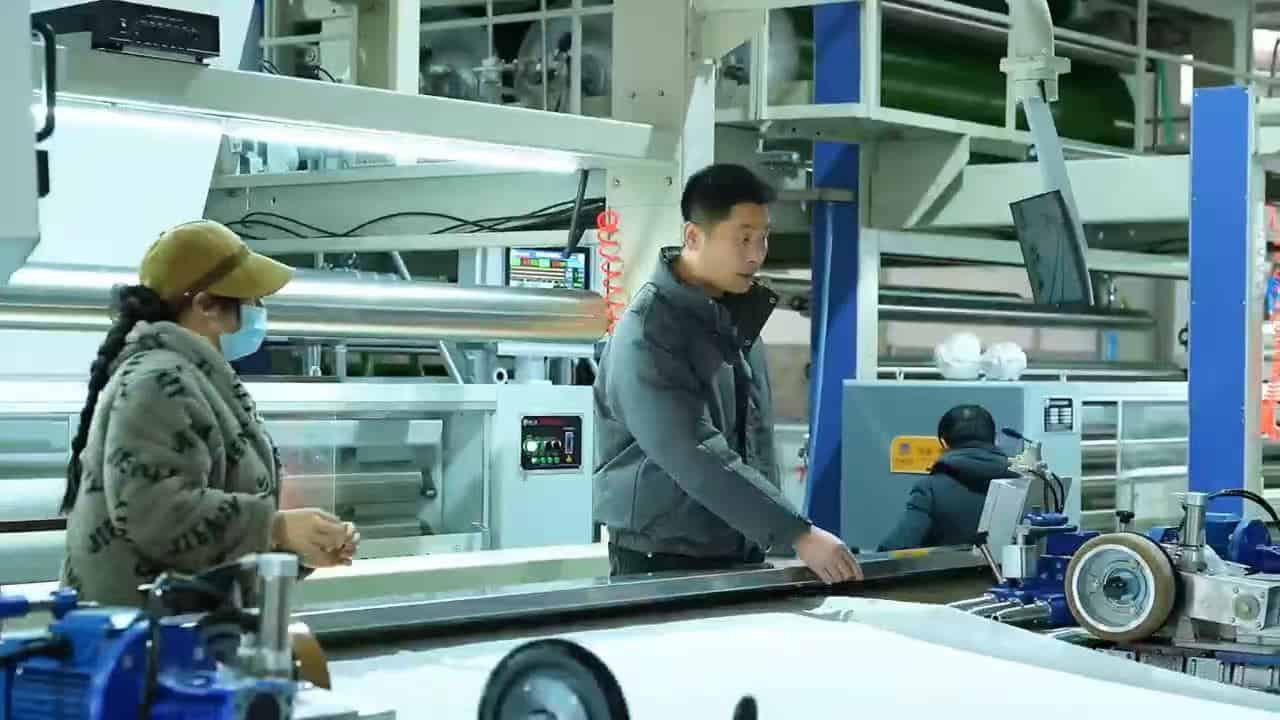 Manufacturing 14 Fabric inspection checkpoint on the production line